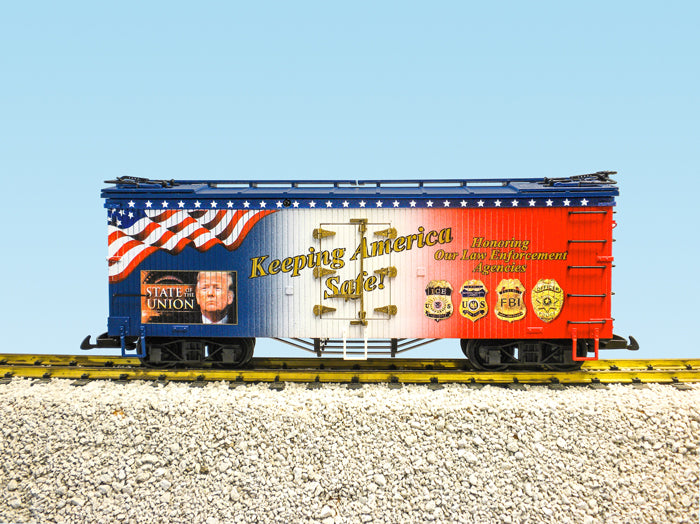 USA Trains R16052 G Keeping American Safe Donald Trump Patriotic Reefer