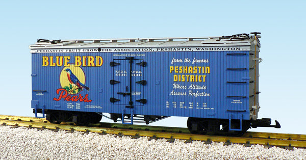 USA Trains 16320 G Blue Bird Pears American Series - Woodsided Refrigerator Car
