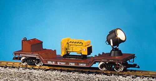 USA Trains R17324 G Pennsylvania Depressed-Center Flat Car with Searchlight