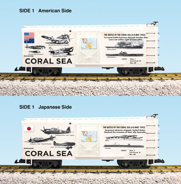 USA Trains R19126 G WWII Battle of the Coral Sea Boxcar