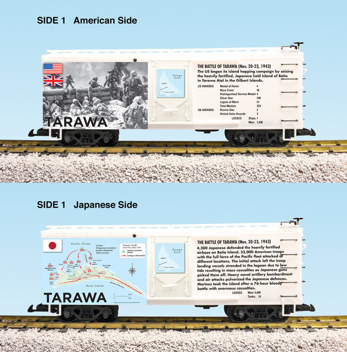 USA Trains R19129 G WWII Battle of Tarawa Boxcar