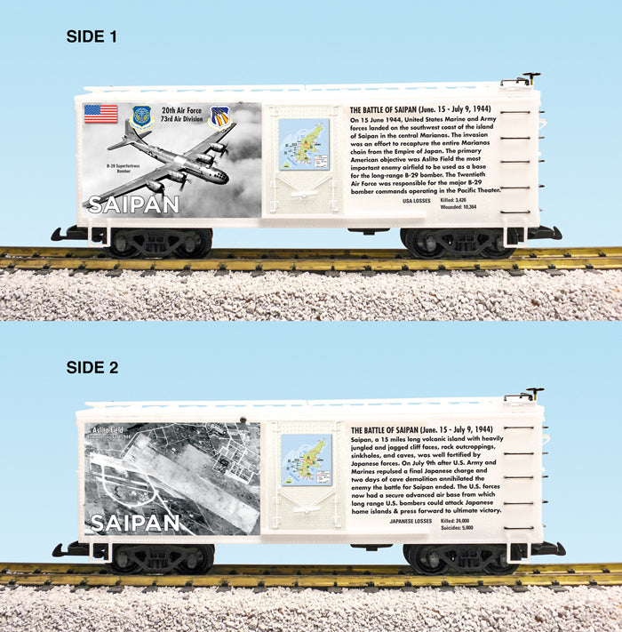 USA Trains R19133 G WWII Battle of Saipan Military Legacy Series Boxcar