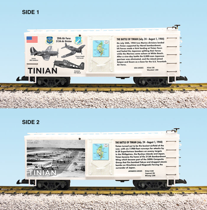USA Trains R19134 G WWII Battle of Tinian Military Legacy Series Boxcar