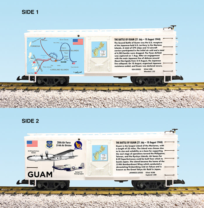 USA Trains R19135 G WWII Battle of Guam Military Legacy Series Boxcar