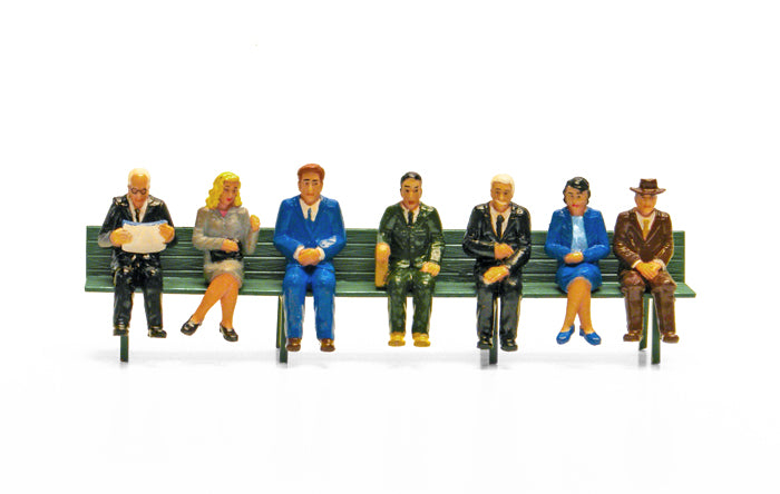 USA Trains R321 1:32 1920's Passenger Seated Figure Set #1 (Set of 7)