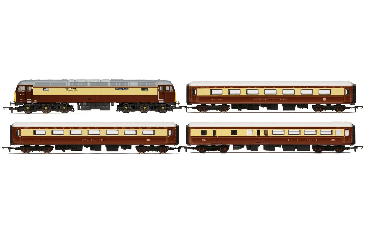 Hornby R3697 OO Northern Belle'' Era 10 Train Pack (Set of 4)