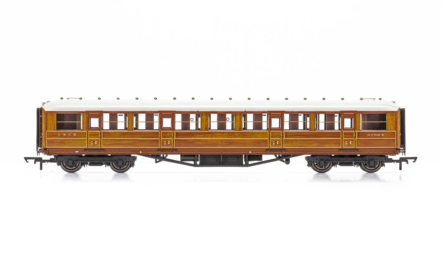 Hornby R4828 OO 61' 6 London North Eastern Railway Gresley Third Car #23864