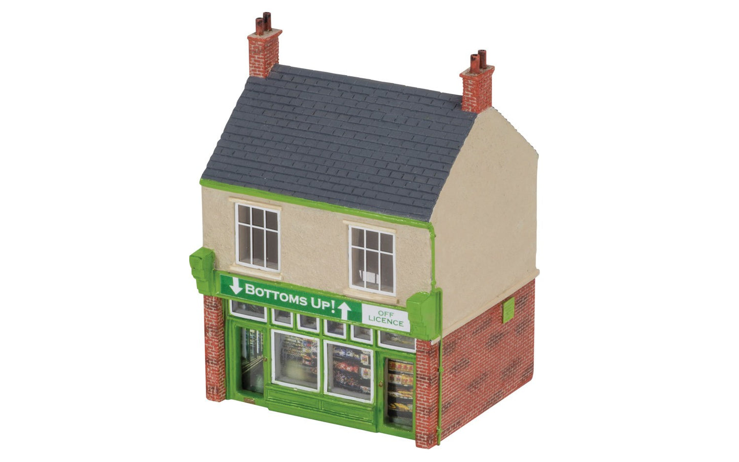 Hornby R9844 OO Assembled Skaledale Bottoms Up! Off Licence Building