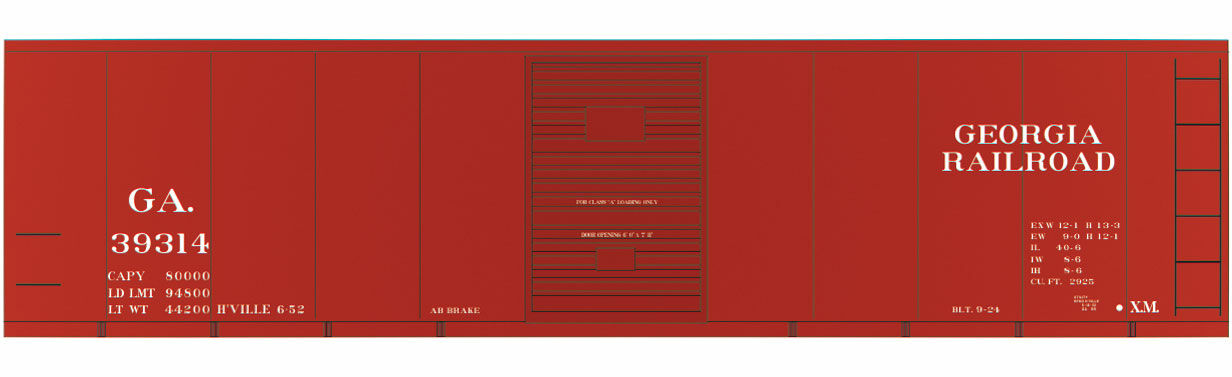 Tichy 10061N6 N GA USRA 40' Steel Boxcar Decal Sheet Set (Pack of 6)