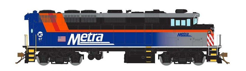 Rapido Trains 019010 HO Metra F59PH Diesel Locomotive #97