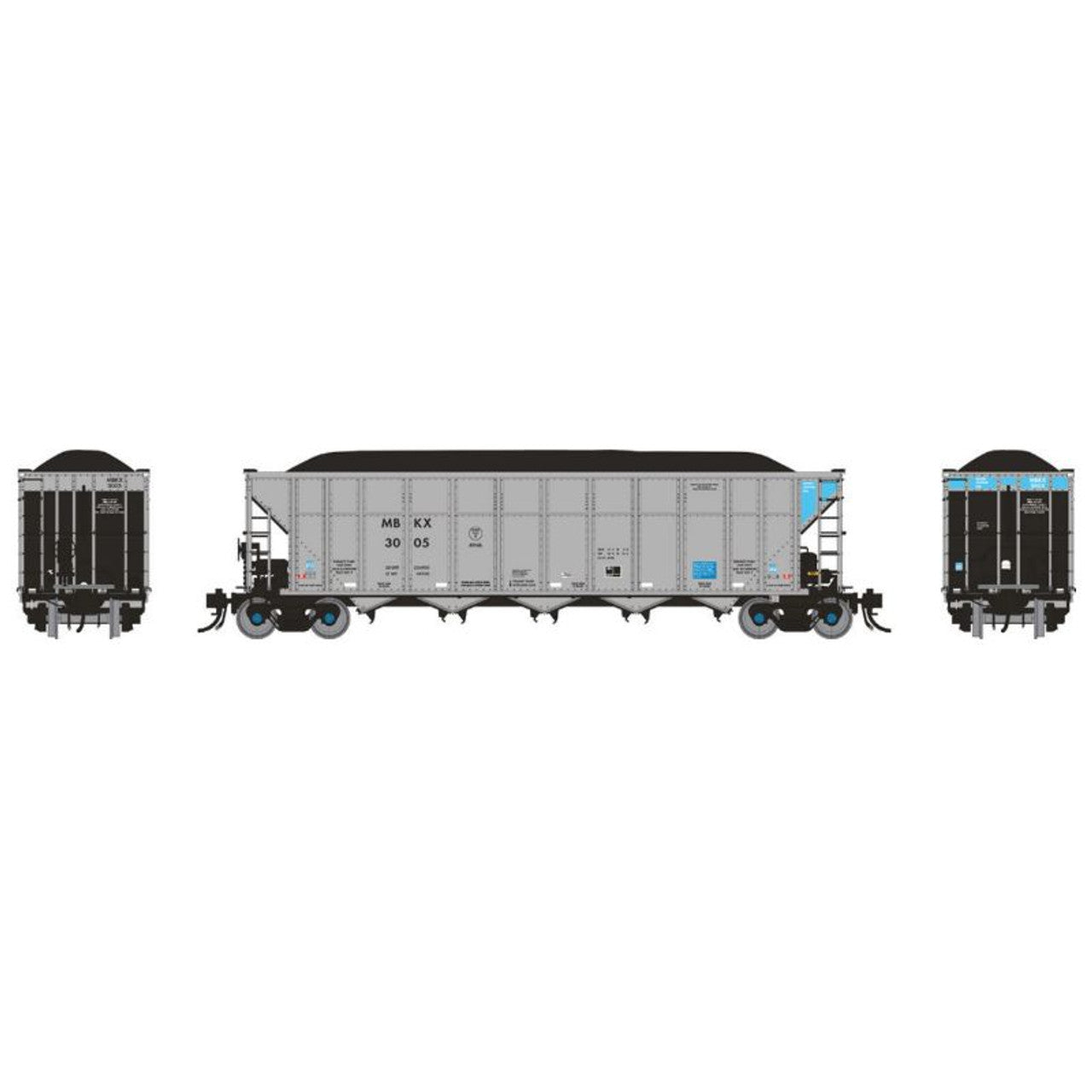 Rapido Trains 169039A HO MBKX AutoFlood III Rapid Discharge Coal Hopper #2