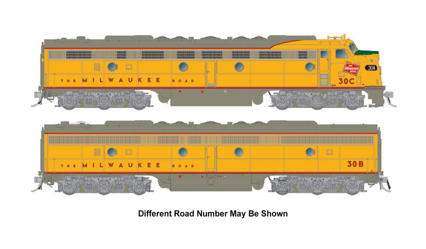 Rapido Trains 28556 HO MILW EMD E8A&B Diesel Set Loco with DCC Sound #30C & #30B