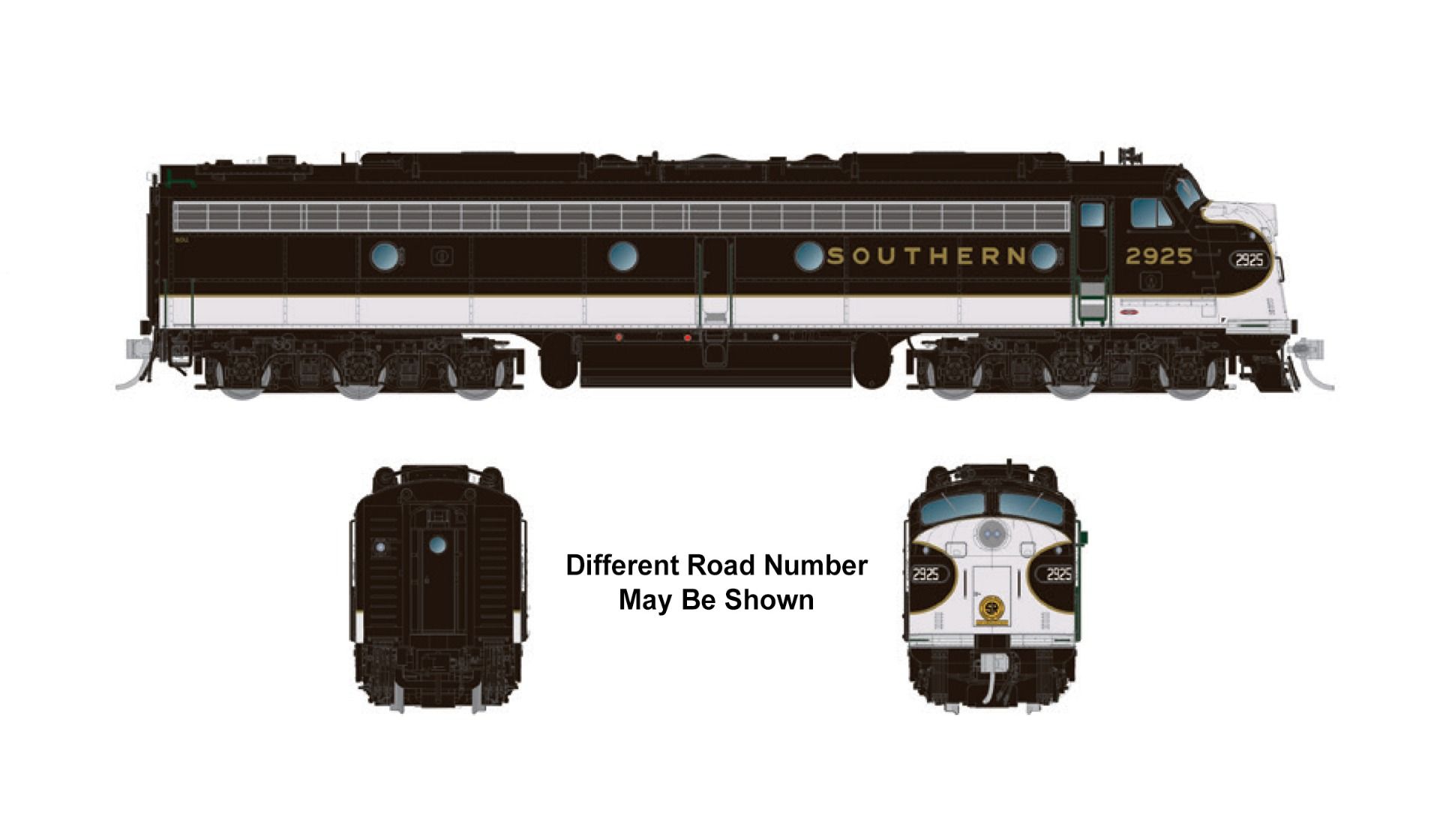 Rapido Trains 28567 HO SOU EMD E8A Diesel Loco with ESU