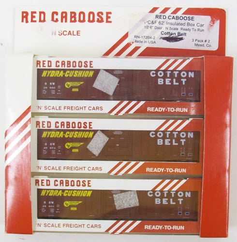 Red Caboose 17204 Cotton Belt Boxcars (3)