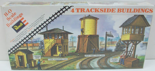 Revell H-988 HO Trackside Buildings Kit (Set of 4)