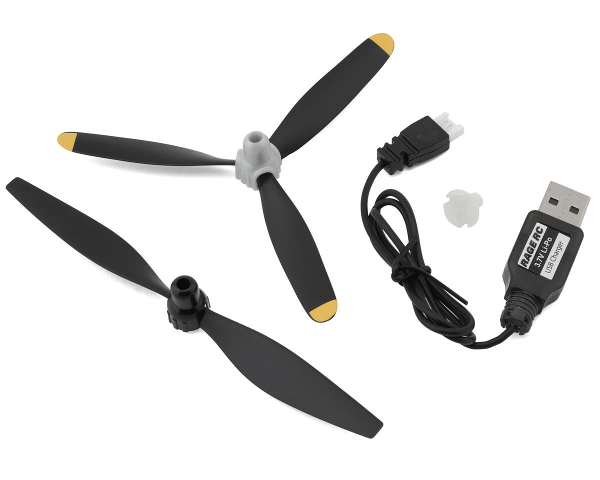 Rage R/C A1301V2 F4U Corsair Jolly Rogers Micro RTF Airplane V2 with PASS