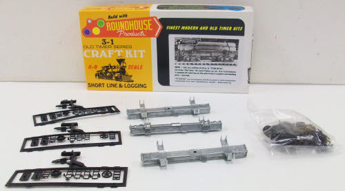Roundhouse 1500 HO Scale Undecorated Metal Log Car Kit (3 in 1)