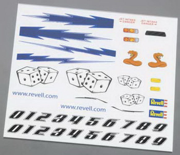 Revell RMXY9623 Pinewood Derby Dry Transfer Decals D