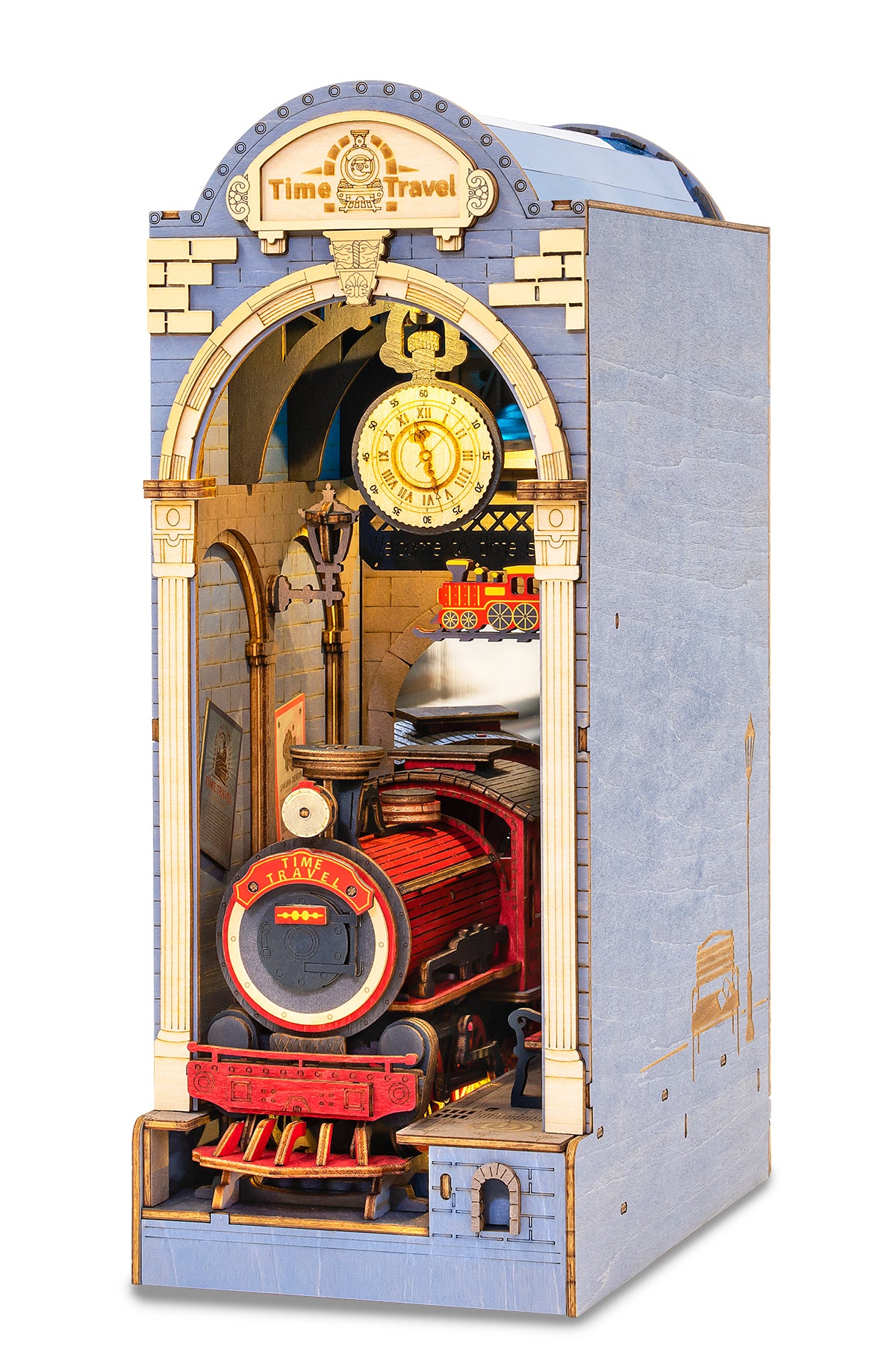 Robotime TGB04 Rolife Time Travel 3D Wooden DIY Miniature House Book Nook