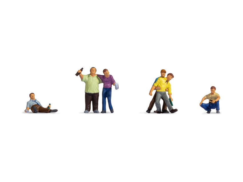 Noch 15559 HO Drunk People Figures (Set of 6)