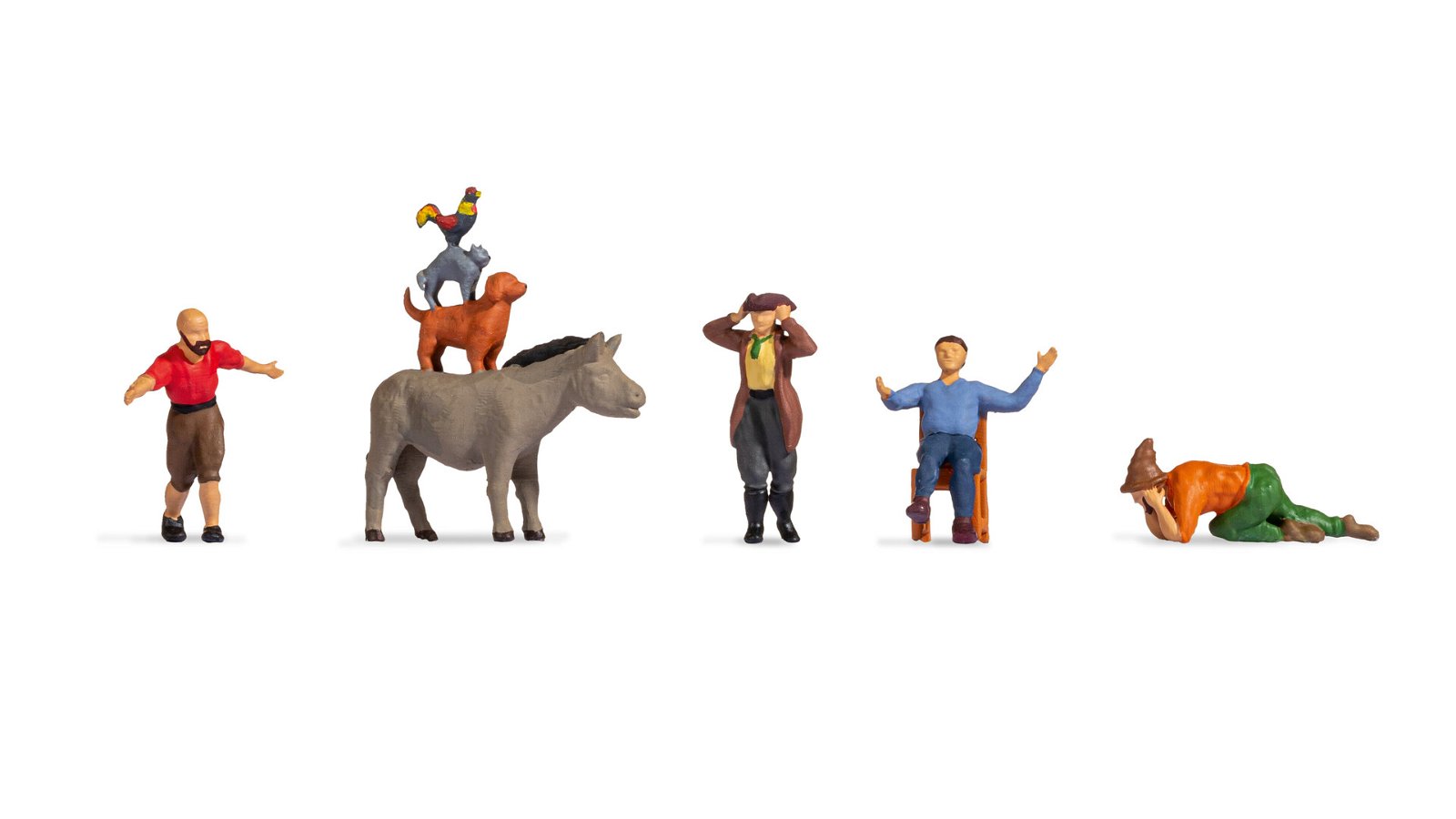 Noch 15806 HO The Bremen Town Musicians Figure (Set of 5)