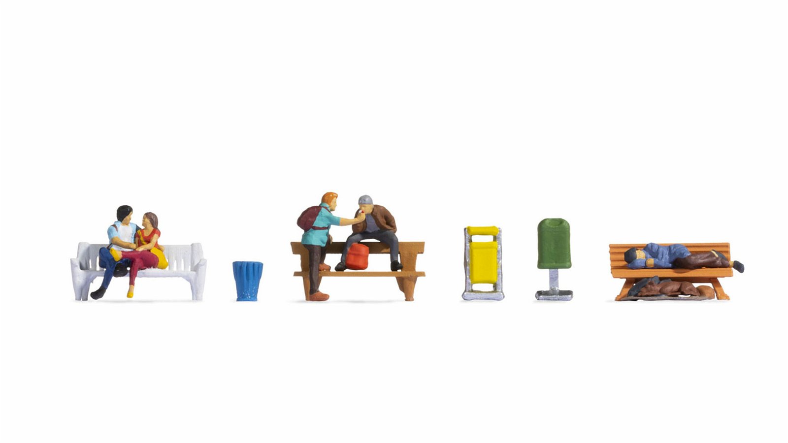 Noch 15238 HO People on Benches Figure (Set of 5)