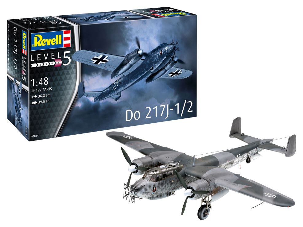 Revell of Germany 03814 1:48 Dornier Do 217J 1/2 Military Aircraft Plane Kit