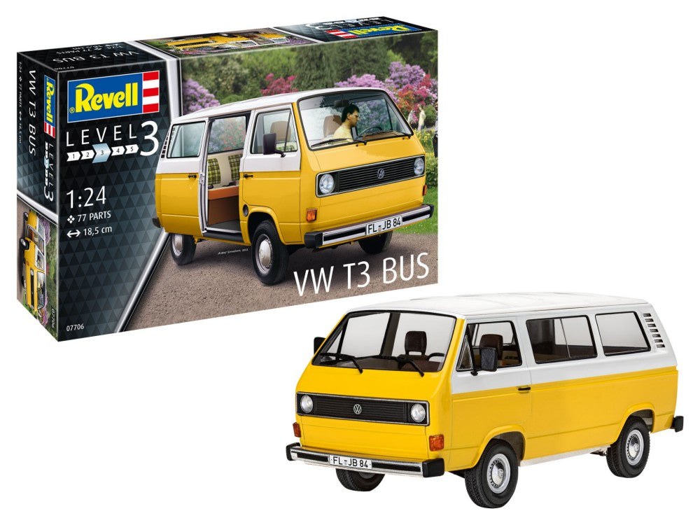 Revell of Germany 07706 1:24 Volkswagen T3 Bus Plastic Model Kit