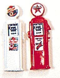 JL Innovative Design 514 Red and White Deluxe Texaco Custom Gas Pump (Set of 2)