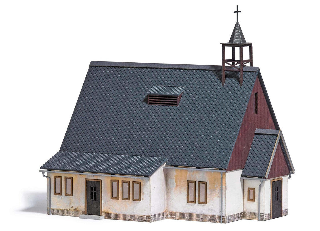 Busch 1941 HO Weathered Chapel Building Kit