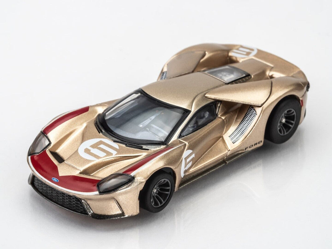 AFX 22061 HO Gold GT Mega G+ Ford GT Heritage #5 Slot Car