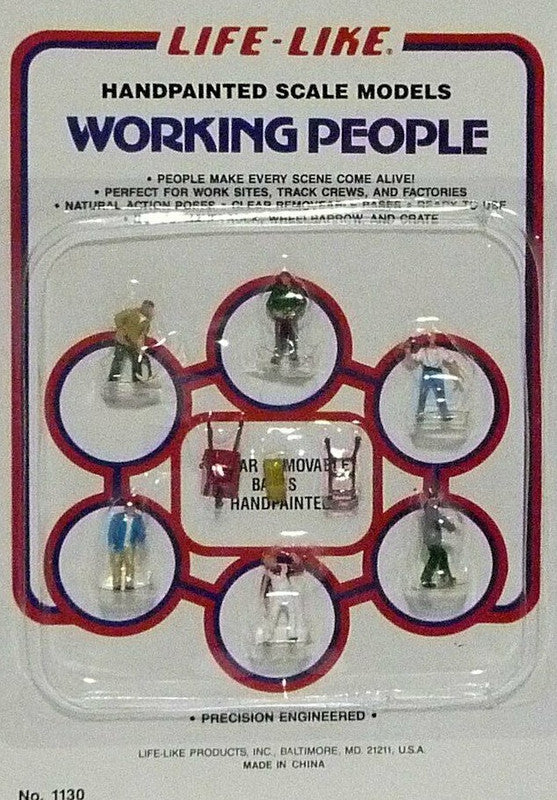 Life Like 1130 HO Railroad Worker Figures (Set of 6)