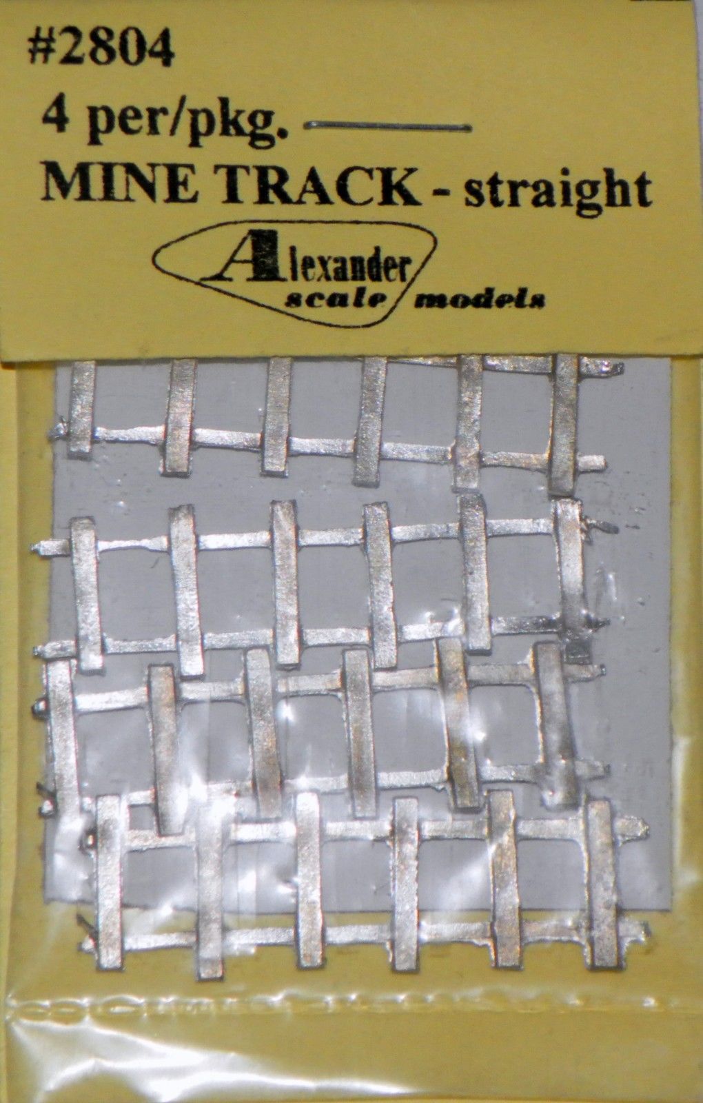 Alexander Scale 2804 HO Mine Straight Track (Pack of 4)