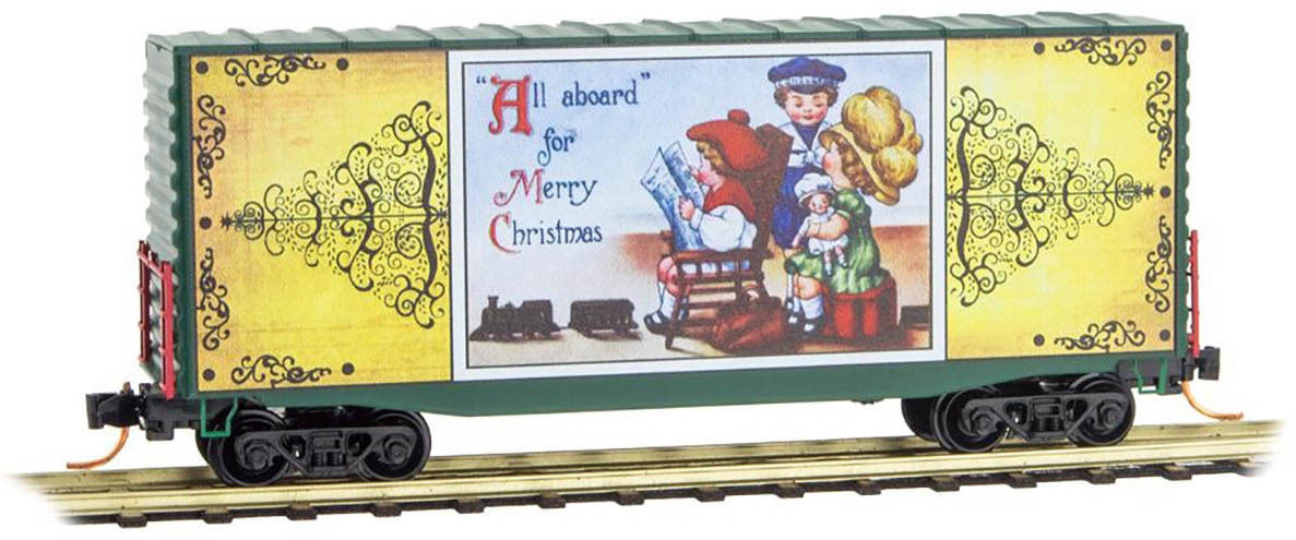 Micro-Trains 10100815 N Christmas Postcard 40' Single Door Hi-Cube Boxcar #5