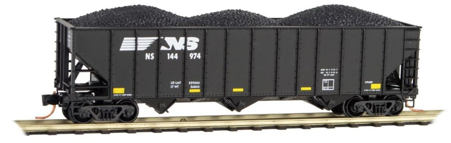 Micro-Trains 10800281 N NS 100-Ton 3-Bay Rib Side Open Hopper w/Load #144974