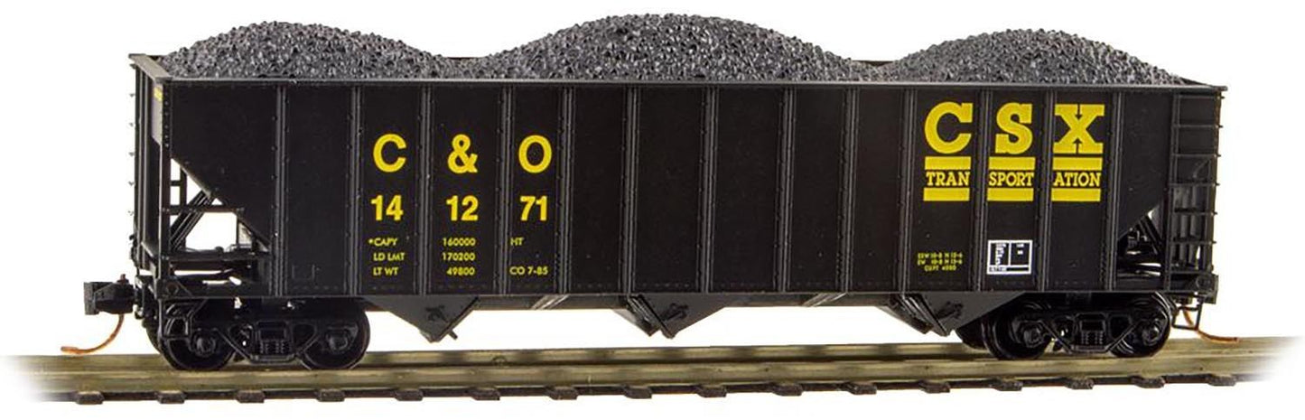 Micro-Trains 10800301 N C&O/CSX 100-Ton 3-Bay Open Hopper w/Load #141271