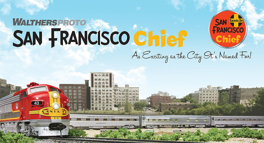 Walthers 5-1501 HO Santa Fe San Francisco Chief Standard (Set of 9)