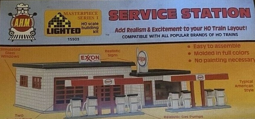 AHM 15503 HO Masterpiece Series I 1981 Service Station Building Kit