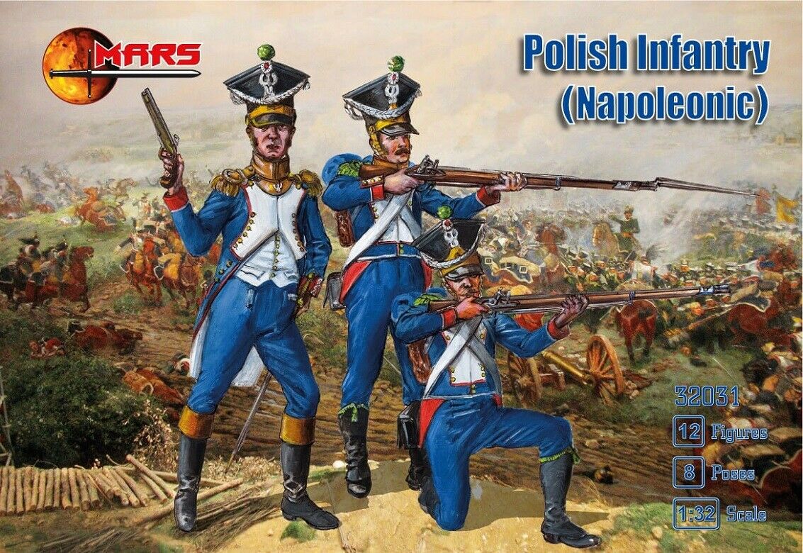 Mars Figure Sets 32031 1:32 Napoleonic Polish Infantry Figure Kit