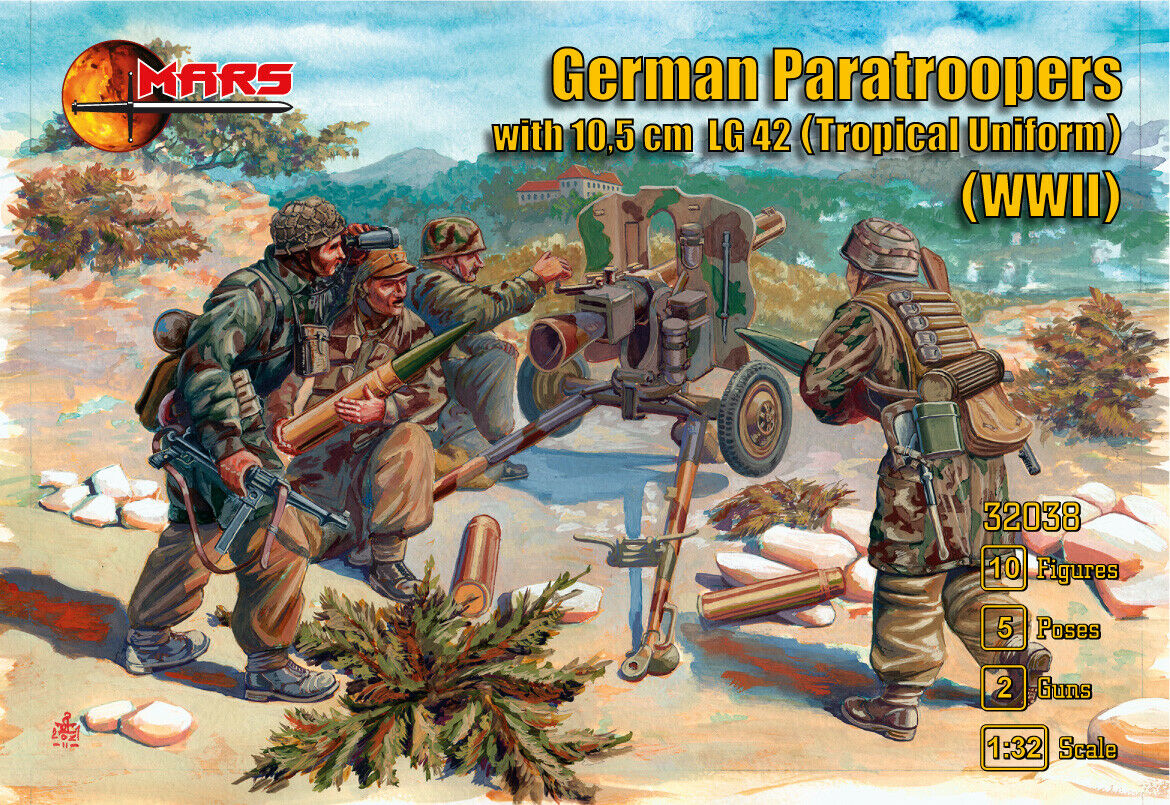 Mars Figure Sets 32038 1:32 WWII German Paratroopers Figure Kit