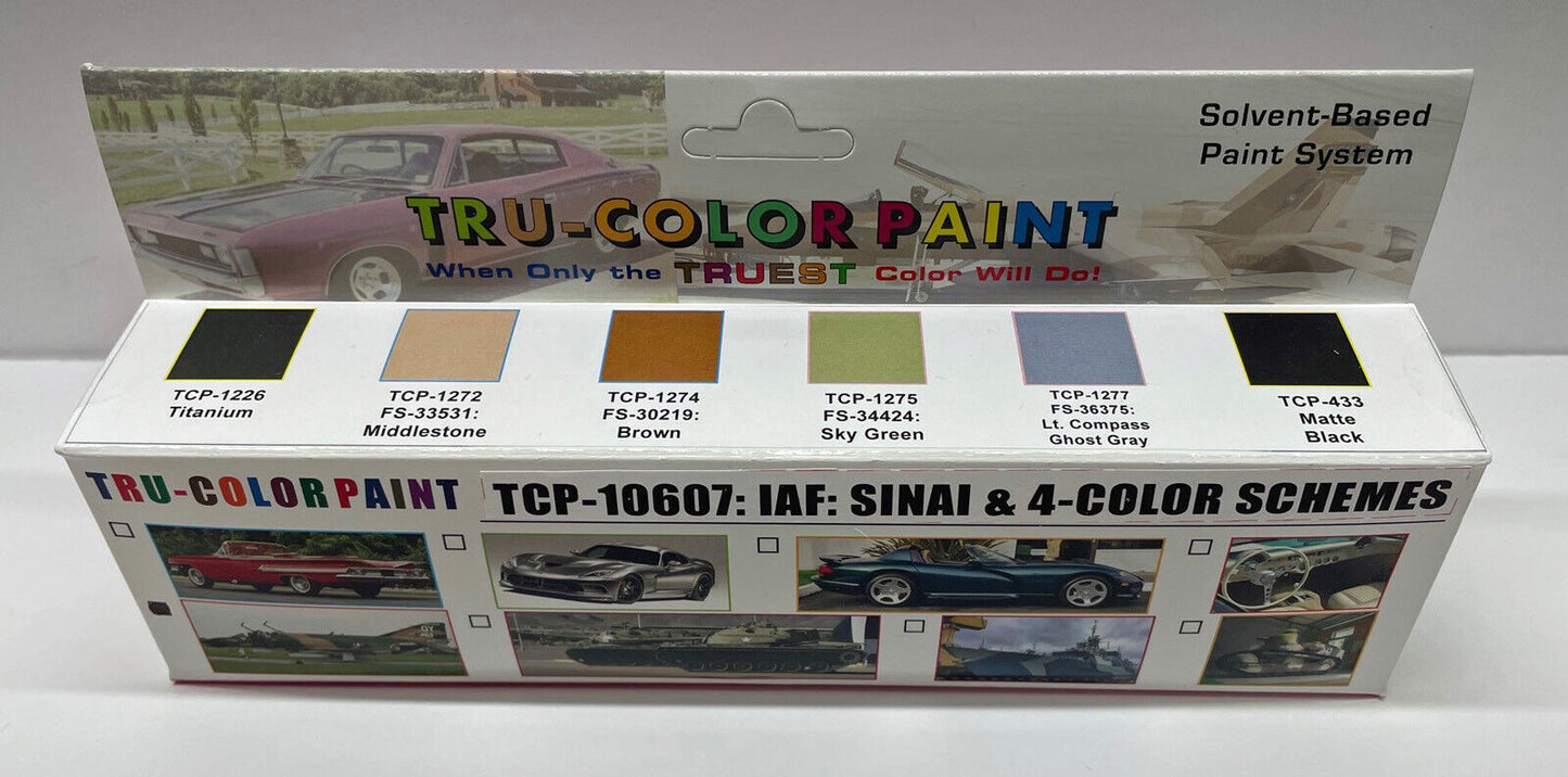Tru-Color TCP-10607 Sinai and 4-Color Schemes - 1 oz Paint Bottle (Set of 6)