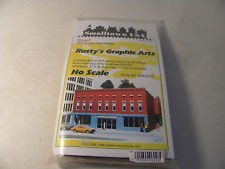 Smalltown USA 699-6028 HO Rusty's Graphic Arts Shop Kit