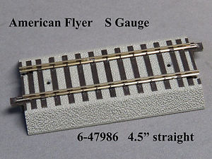 American Flyer 6-47986 4.5" S Gauge FasTrack Straight Track Section