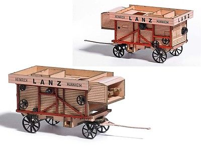 Busch 59905 HO Kodel & Bohm Wood Body Threshing Machine, Natural Wood