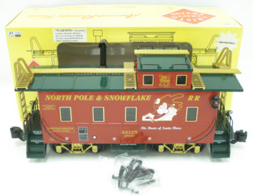 Aristo-Craft 42125 Christmas Steel Long Caboose (Metal Wheels)