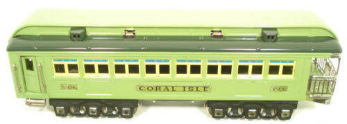 MTH 10-5062 O Two-Tone Green w/Nickel Stephen Girard Passenger Set (Set of 4)