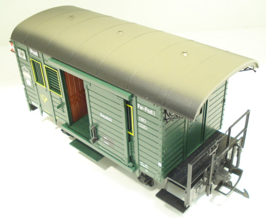LGB 32190 G Gepack Pw-Post i Mail & Baggage Car w/ Lights (Metal Wheels)