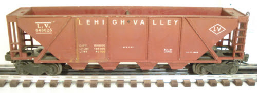 Lionel 6436-25 Vintage O Lehigh Valley Maroon Quad Hopper Car