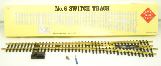 Aristo-Craft 30330 G Gauge #6 Brass Right Hand Manual Switch Turnout