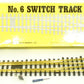 Aristo-Craft 30340 G Scale # 6 Brass Left Hand Manual Switch Turnout